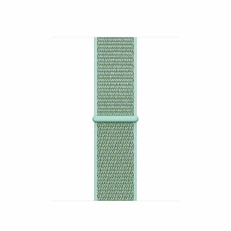 Marine Green Из мягкого нейлона и шифона со вставками в полоску, петля ремешок для наручных часов Apple Watch 38/40/42/44 мм Замена дышащий ремень на запястье для IOS Смарт-часы наручных часов iwatch, 4/3/2/1 серии - Цвет: Marine Green