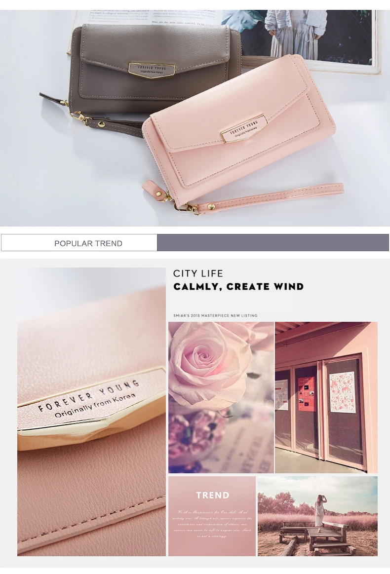 WEICHEN, Большой Вместительный браслет, женские кошельки, кожаный женский клатч, брендовый женский кошелек, для монет и телефона, Карманный держатель для карт