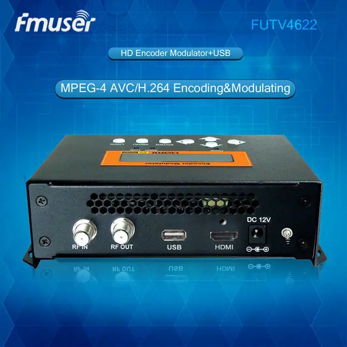 

FUTV4622 DVB-T MPEG-4 AVC/H.264 HD энкодер, модулятор (тюнер, вход HDMI; RF-выход) с обновлением USB для домашнего использования