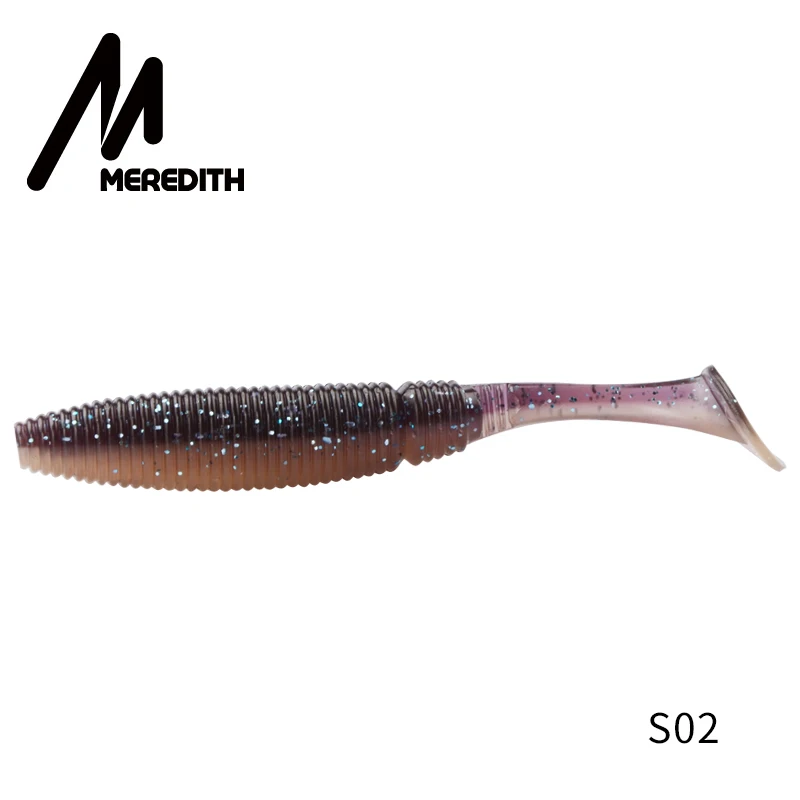 S02 Рыболовные приманки MEREDITH 3,1" Absolut Minnow, 3,7 г, 80 мм, 10 шт., весло, хвост, приманка, рыболовные приманки-Воблеры, искусственный рыболовный мягкий червь - Цвет: S02