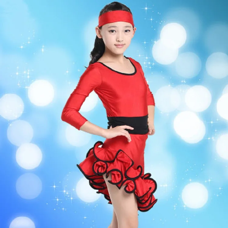 

Lace Latin Dance Dress for Girls Dress Ballroom Kids Dancing Dress Girl Dancewear Ballet Vestido Girls