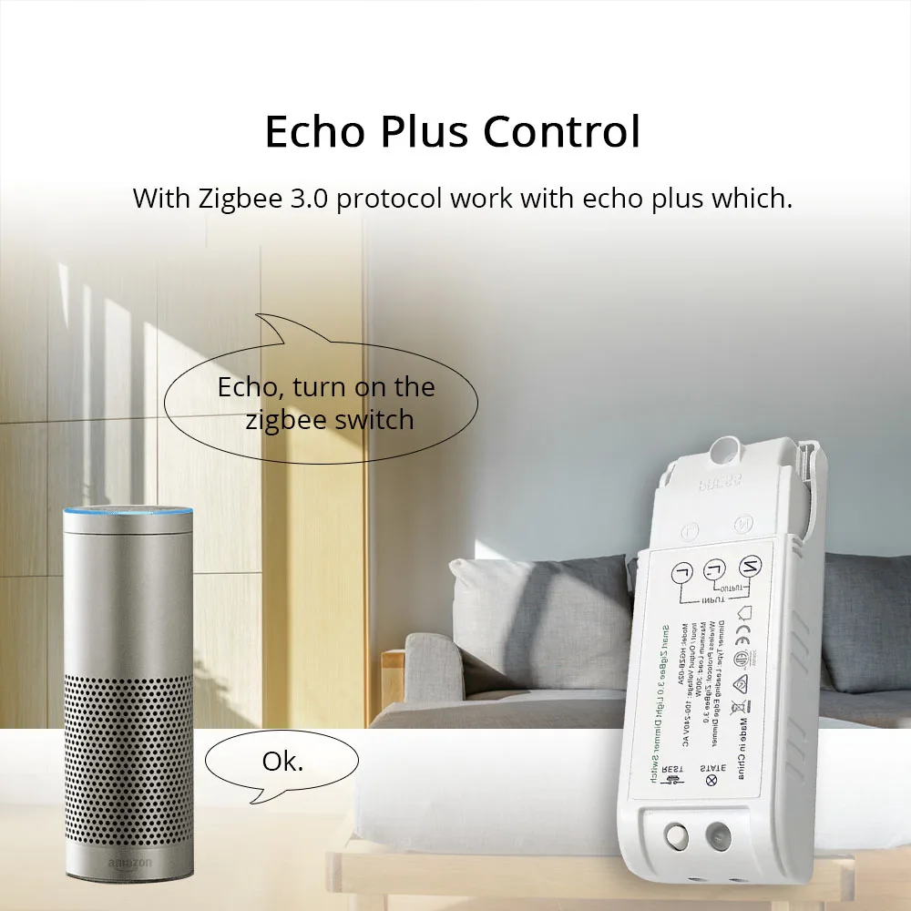 Zigbee 3,0 переключатель для DIY домашнего устройства умный пульт дистанционного управления от Smartthings Echo Plus подходит для большинства Zigbee Hub