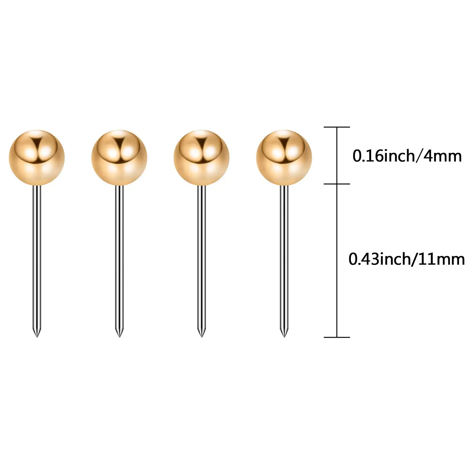 Push булавки карта Tacks толкающие круглая головка с металлической точкой 0 16 дюймов