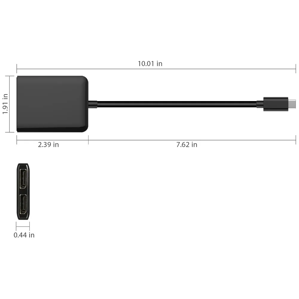 USB C 3 1 HUB 4K 30Hz Type к DP двойной Displayport адаптер видео кабель для отображения порта Hub| |