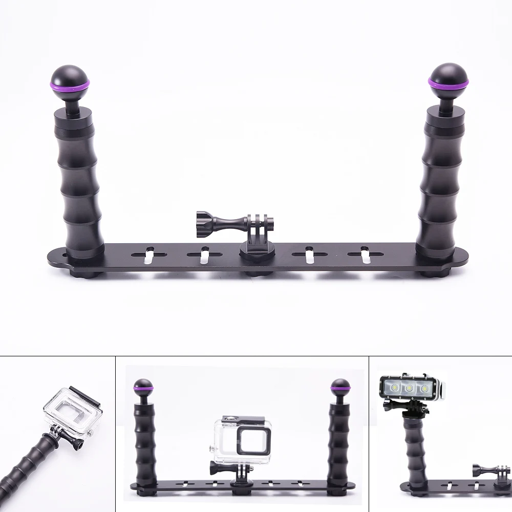 Подводные корпусы рукоятки для Gopro держатель экшн камеры двойная ручка