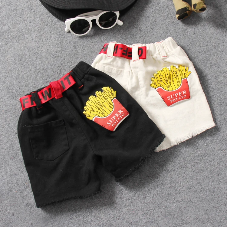 

boys middle pant 1pc new 2019 summer boys fashion style cartoon denim middle pant kids summer short pant