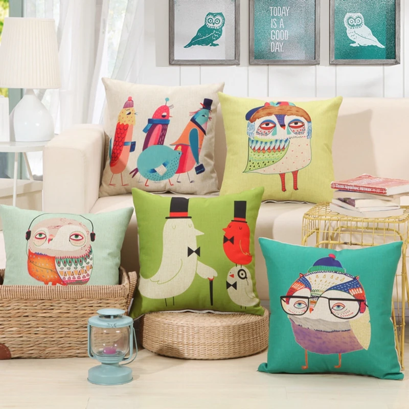 Подушка для автомобильного сиденья C без ядра серия Mr Owl подушки дивана кресла