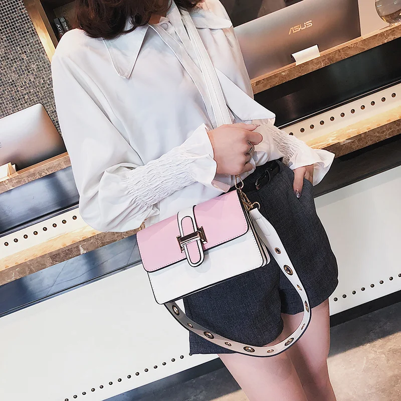 SINTIR модные Лоскутные широкие плечевые ремни женские сумки высокого качества из