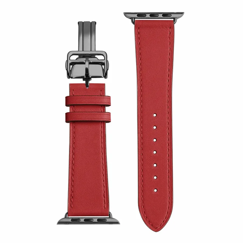 10 Herm логотип на ремешке с застежкой для Apple Watch Series 5 4 3 2 1 44 мм 40 мм 42/38 мм кожаный ремешок для iwatch - Цвет ремешка: 10