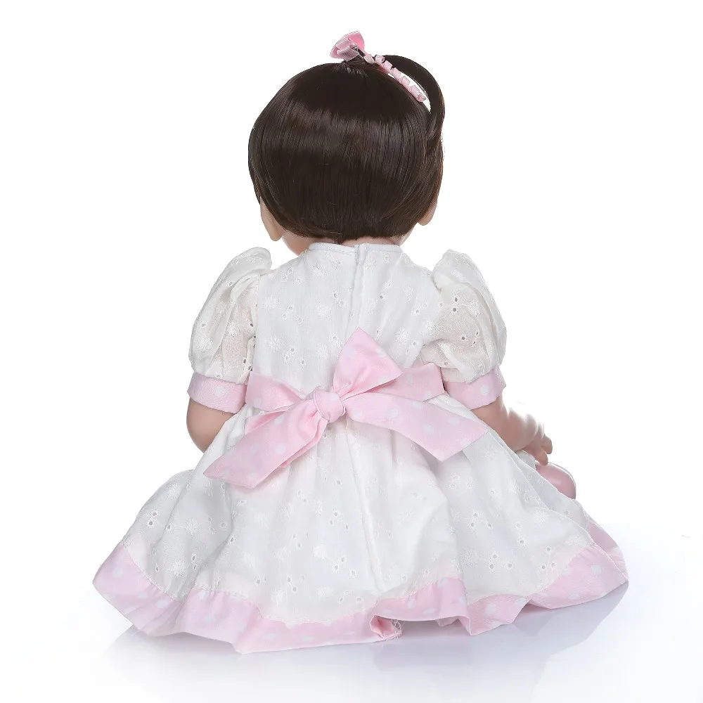 NPK 48 см кукла для новорожденных девочек полностью силиконовая bebe игрушка ванны
