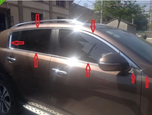 

Steel window full Complete Around cover Trim for KIA sportage 2010 2011 2012