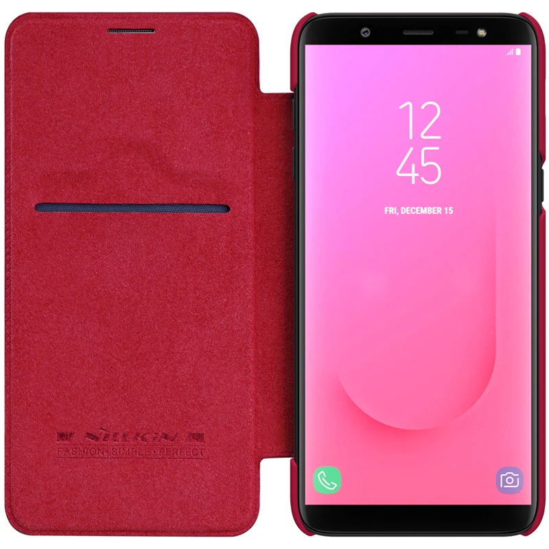 Для Samsung Galaxy J8 2018 чехол Флип кожаный NILLKIN Бизнес Мода PU задняя крышка с отделением