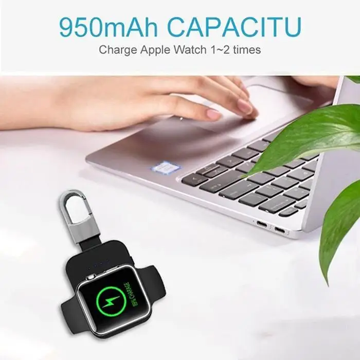 Брелок в форме беспроводного зарядного устройства 950 мАч Внешний аккумулятор