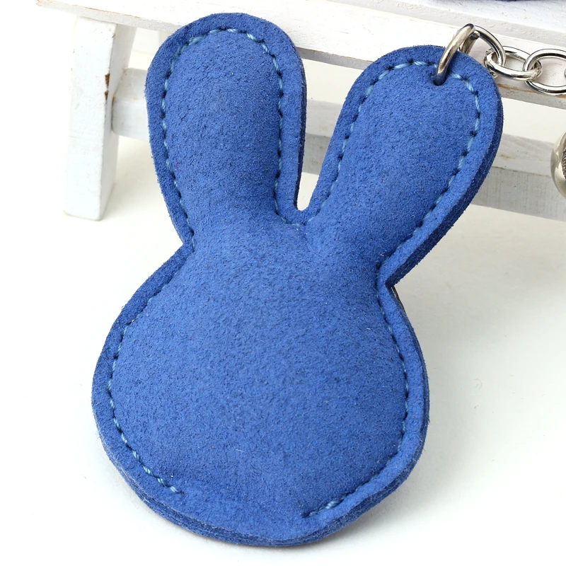 Милый кролик Хрустальный брелок для ключей держатель кожаная кисточка сумка