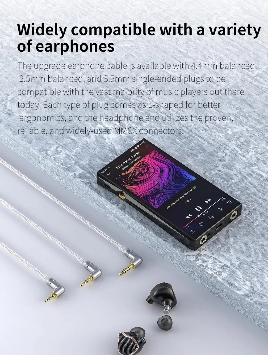 Сменный кабель для наушников FiiO Litz MMCX из стерлингового серебра высокой чистоты 3