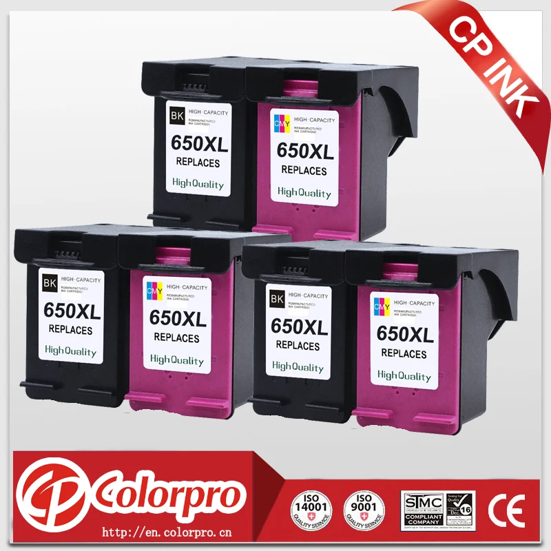 CP 650 Repelacement для HP 650XL высококачественный чернильный картридж Deskjet Ink Advantage 1015 1515 2545