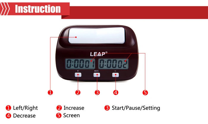 LEAP PQ9907S цифровые шахматные часы Wei Chi отсчет таймера вниз электронная настольная игра бонусный конкурс мастер-турнир