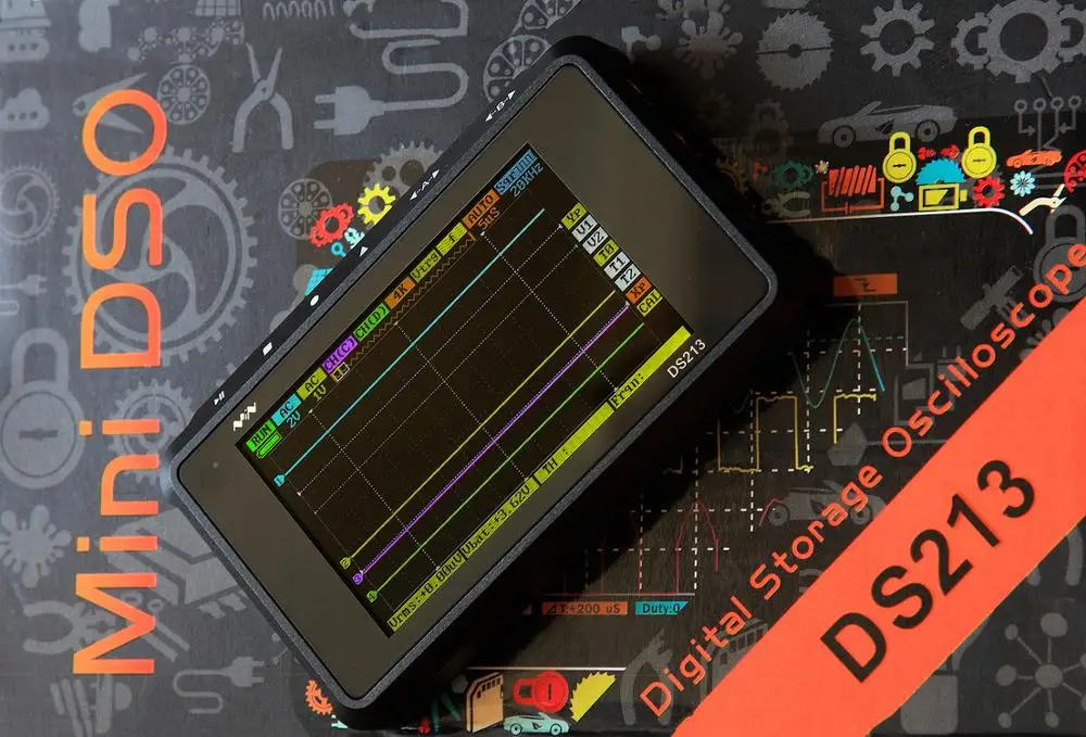 DS213 MINI DSO 4 канала 100 мс/с DSO213 Nano Quad карманный цифровой осциллограф Обновление от DS203