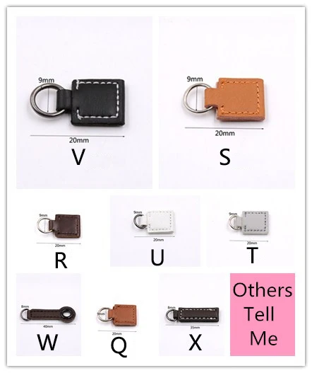 Others tell me Meetee 10 шт. 20-40 мм кожаный молния головной ползунок Съемник DIY сумка Украшение Подвеска для застежки-молнии ручной работы аксессуары для одежды BD507 - Цвет: Others tell me