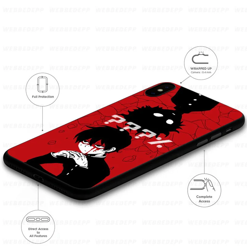 WEBBEDEPP Mob Psycho 100 мягкий силиконовый чехол для iPhone 11 Pro Xr Xs Max X или 10 8 7 6 6S Plus 5 5S SE Case |