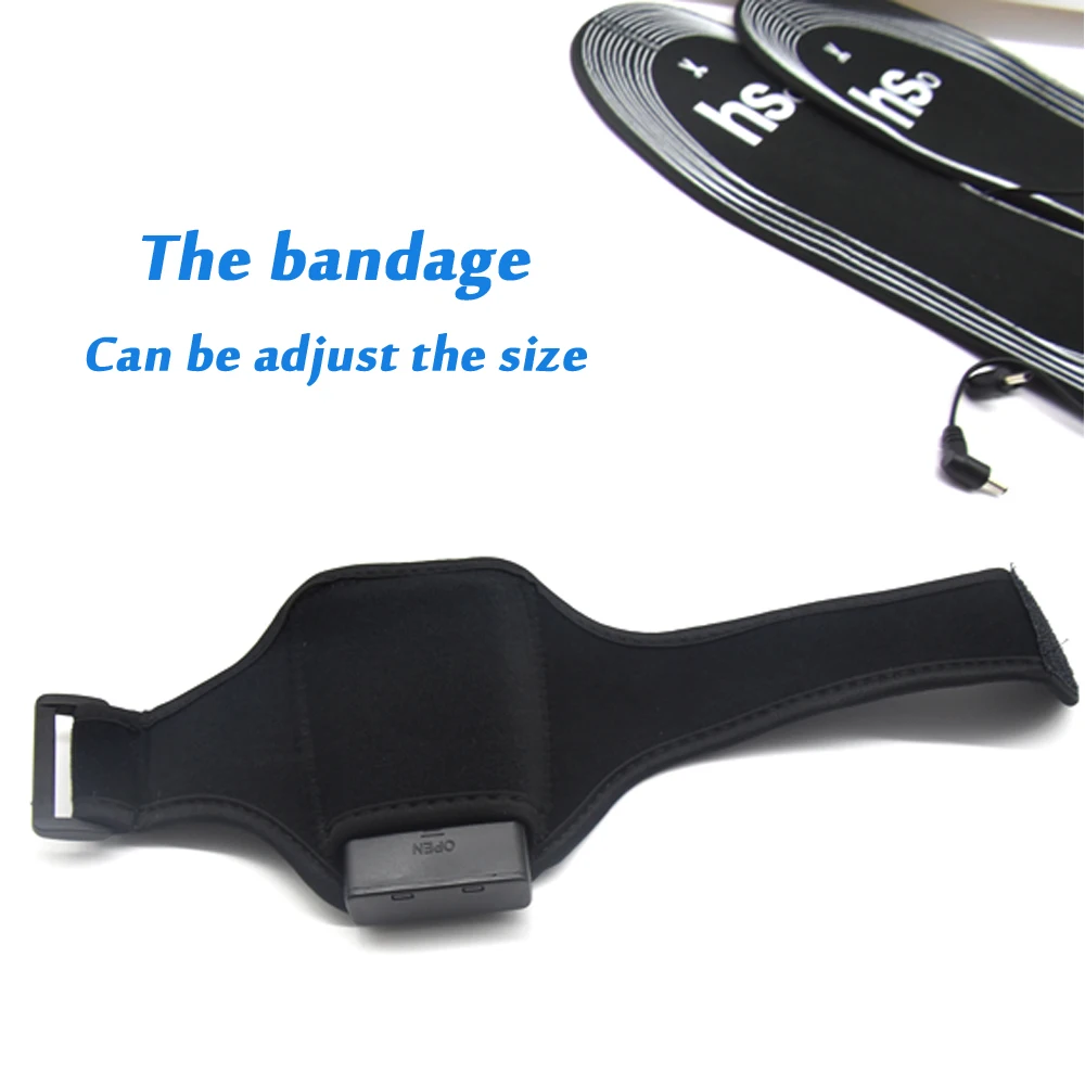 Demine Winter Heated Insoles Electric Battery Heating Warm Shoes Inserts Free Cut Carbon Fiber Foot Pads Thermal Heater Insoels