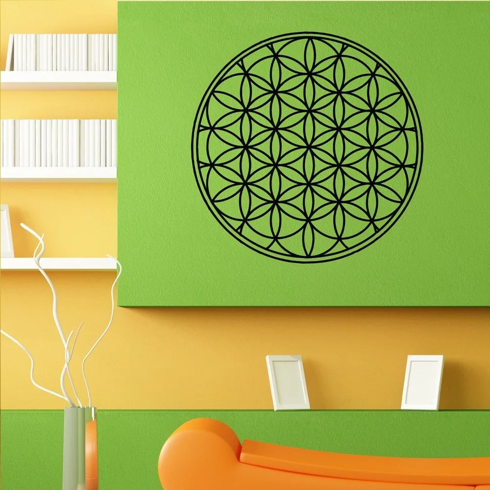 

56x56cm Wall Decals Mandala Indian Pattern Yoga Oum Om Sign Decal Vinyl Sticker