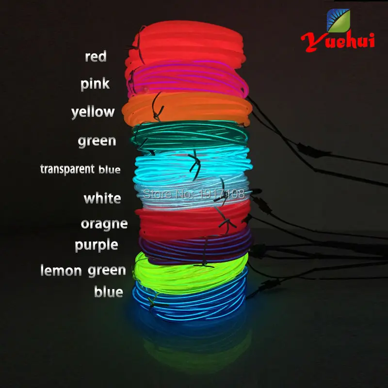 Фонарик диаметром 5 0 мм модный светящийся неоновый провод 1 метр и 10 цветов | Дом