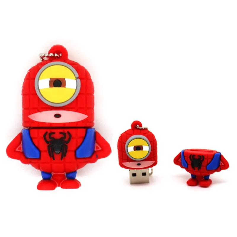 USB флеш-накопитель с героями мультфильмов Super Hero 8 ГБ 16 4 Гб флешка миньонами 64 32