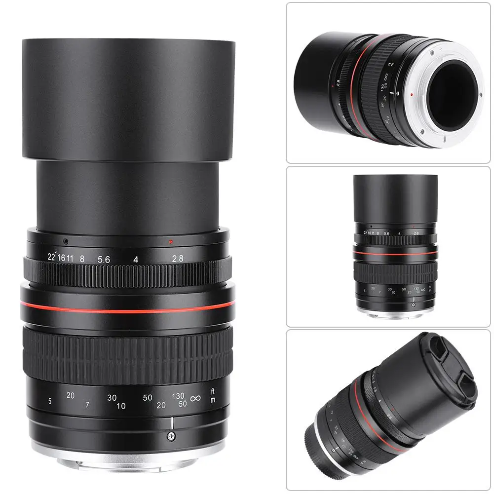 135 мм F2.8 DSLR Полнокадровый телеобъектив с большой апертурой ручной фиксированной фокусировкой крепление для камеры Canon EF, Nikon F