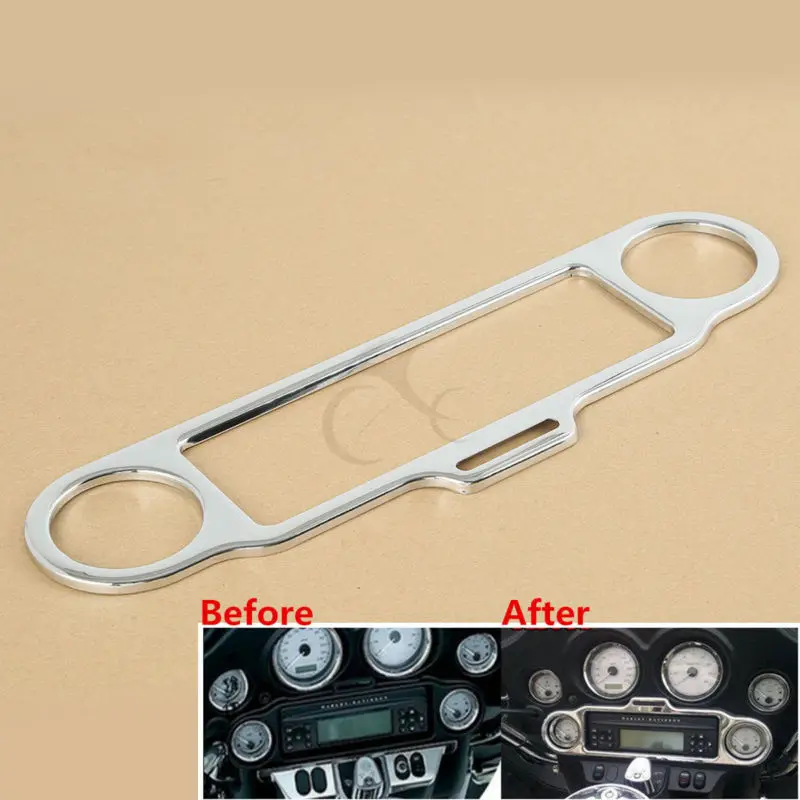 

Мотоциклетная хромированная стерео накладка на кольцо для Harley Touring Ultra Classic Street Electra Road Glide Trike 1996-2013