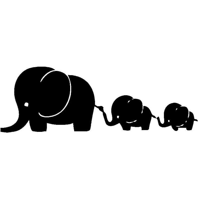 

15cm*5cm Elephant Family Fashion Car Sticker Car Accessories Decal