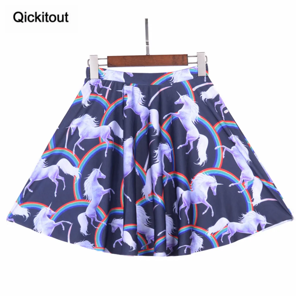 Горячая сексуальная мода горячая панк юбки цифровая печать Черная Радуга умнее