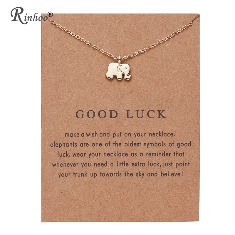 

RINHOO Animal Elephant Flower Gold Color Pendant Necklaces Clavicle Chains necklace Fashion Chain Necklace Women Vintage Jewelry