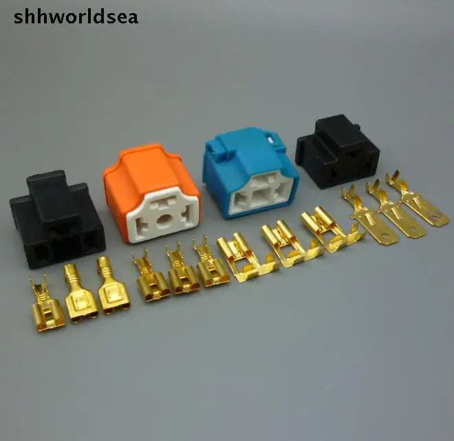 Shhworld H4 9003 HB2 3 Pin 7 8 мм разъем для автомобильных фар ламп штепсельная вилка HID лампа