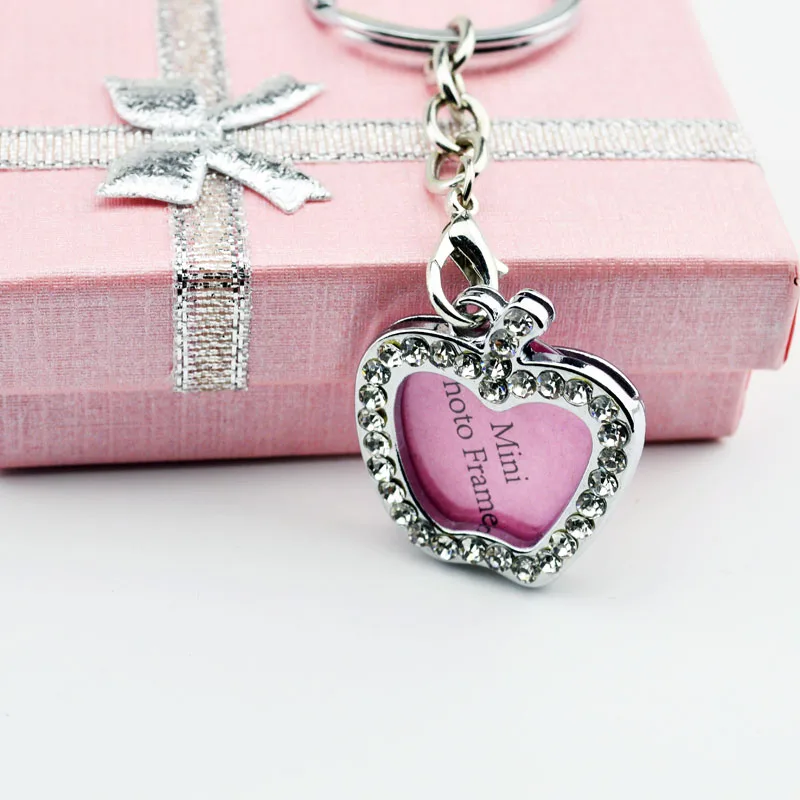 2 шт./лот Подвеска из горного хрусталя металлическая фоторамка брелок сделай сам