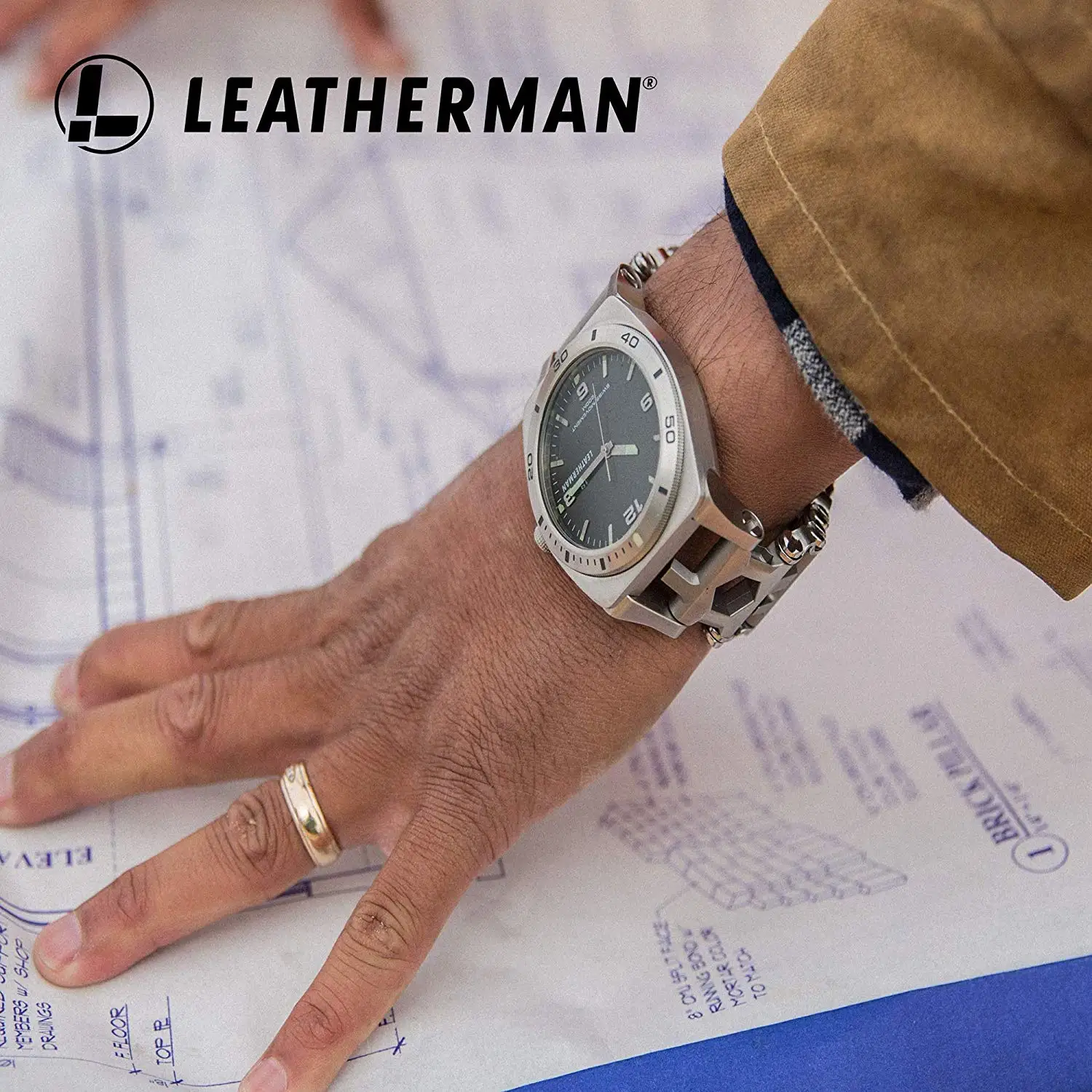 Часы LEATHERMAN-Tread Tempo, Настраиваемые многофункциональные часы
