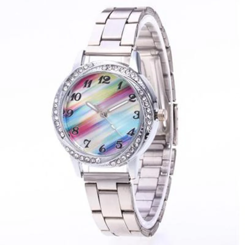 Горячая Распродажа женские роскошные браслет Кварцевые наручные часы из