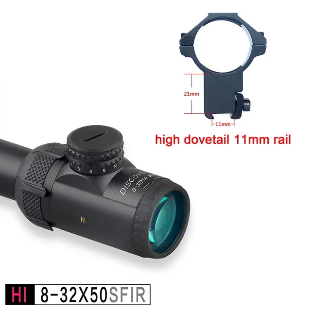 high dovetail 11 mm Обнаружение оптического прицела HI 8-32X50SFIR HK SFP IR-MIL область Тактический дальний стрельба Охота Riflescope air rifle sight - Цвет: high dovetail 11 mm