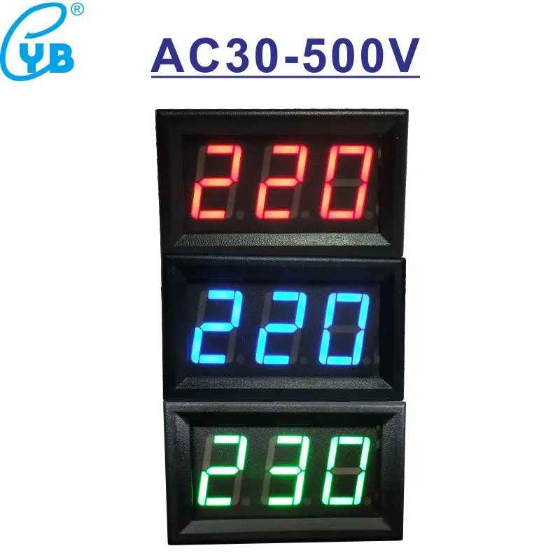2 провода 0 56 &quotAC 30 V 500 светодиодный цифровой вольтметр измеритель напряжения