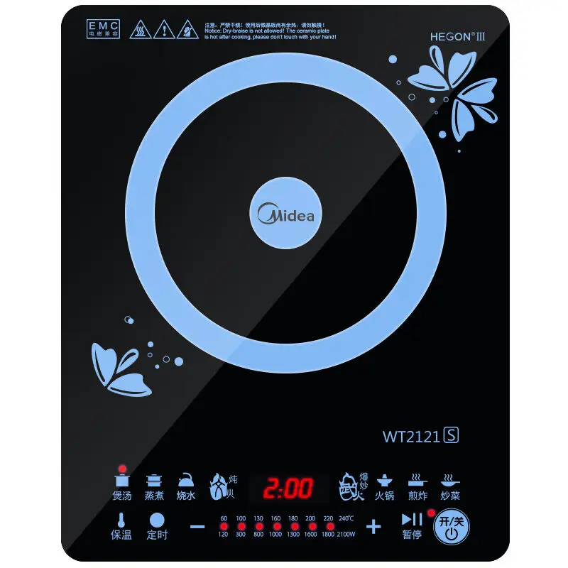 Midea WT2121 индукционная плита домашняя интеллектуальная Студенческая мини