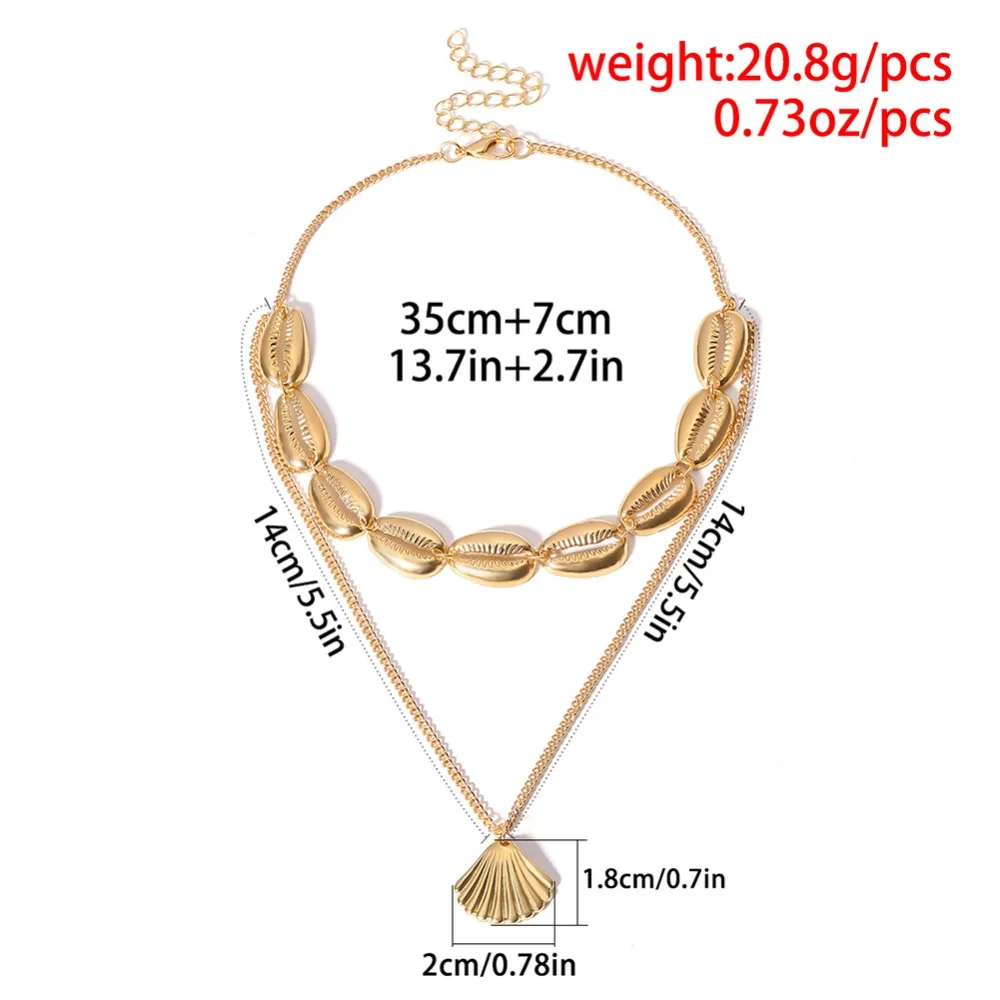 Модные ювелирные изделия креативные ожерелья из сплава Морская ракушка Подвески