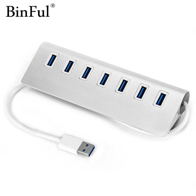 USB разветвитель BinFul алюминиевый 7 портов 5 Гбит/с|usb hub 3.0|hub 3.0usb 3.0 |
