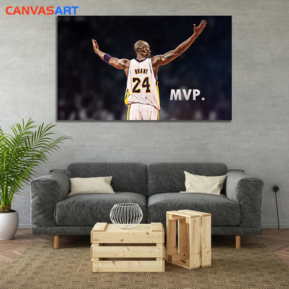 Холст искусство Спорт Баскетбол НБА MVP Кобе Bryant плакаты на стену изображения для