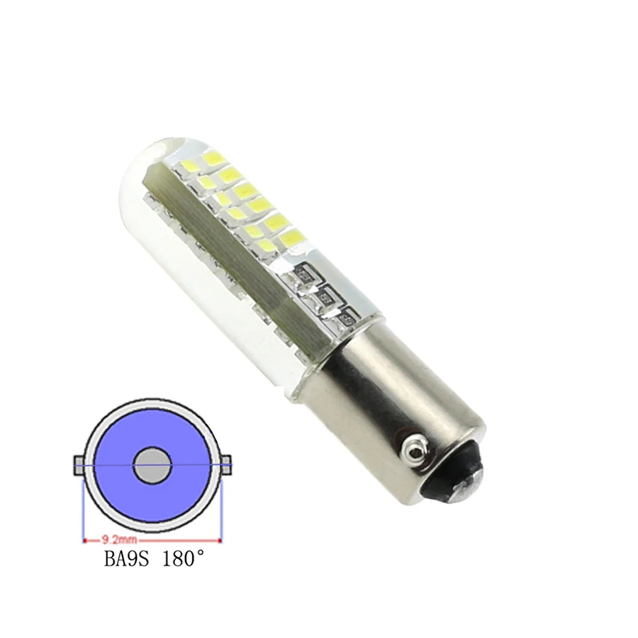 HYZHAUTO BA9S/T4W Светодиодная лампа из силикагеля 24SMD 3014 Автомобильная боковая с