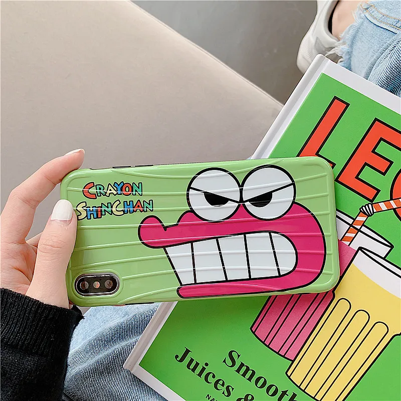 GlamPhoneCase Cartoon Croco Crayon Shinchan Phone Case For iPhone X XS Max XR Soft Silicone Cover 7 8 6 6s Plus |