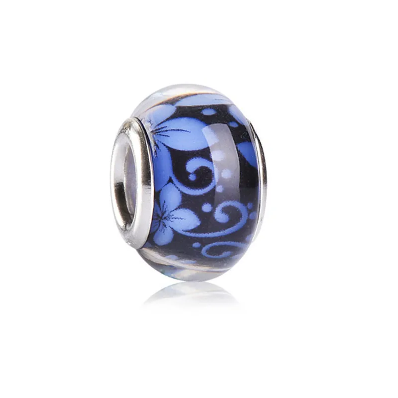 10 шт Цвет цветок прозрачная бусина бусины из акриловой смолы Spacer fit для Pandora