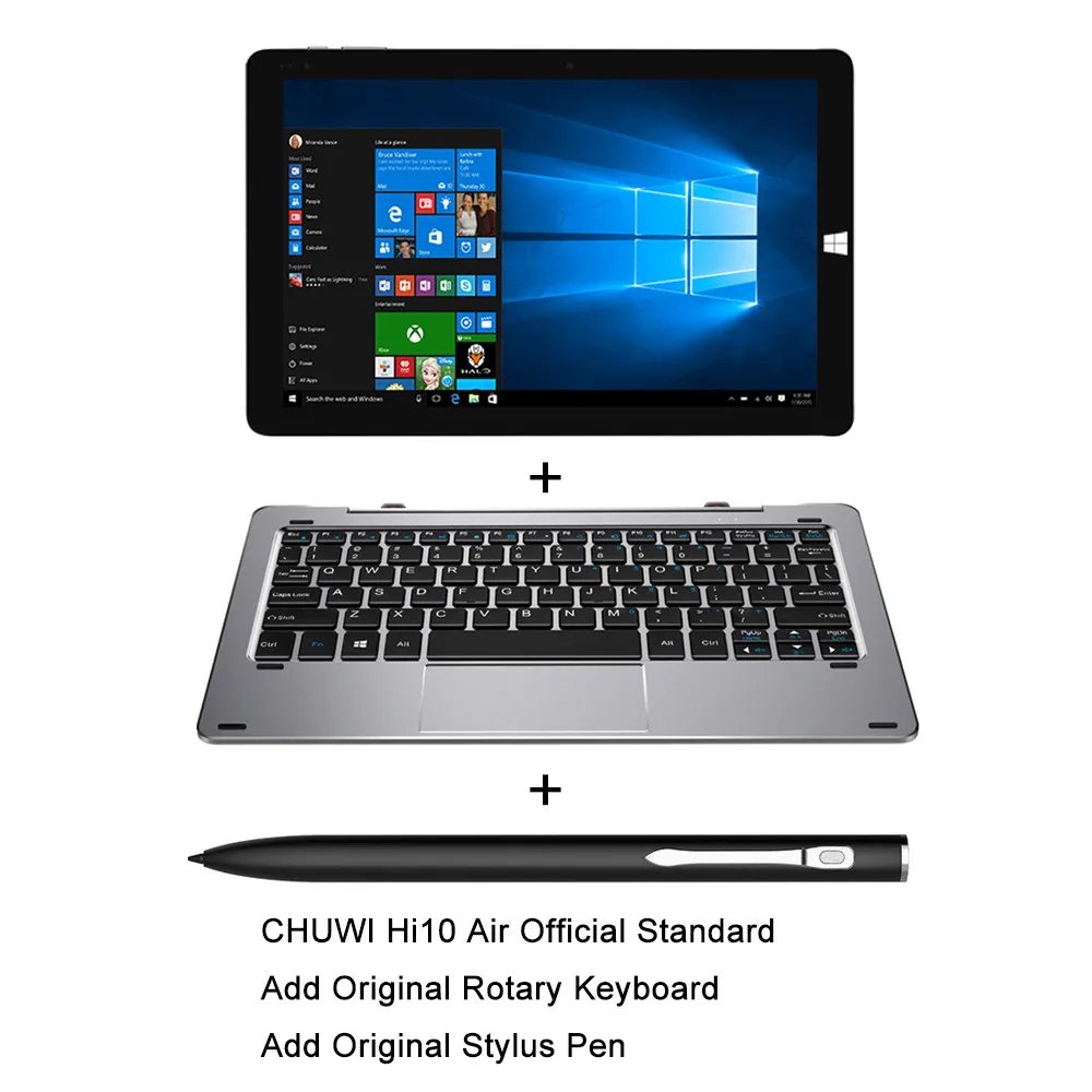 Add Keyboard Pen CHUWI Hi10 Air 10,1 дюймов 1920*1200 ips экран Intel Cherry Trail-T3 Z8350 четырехъядерный Windows 10 Планшеты 4 ГБ 64 ГБ Micro HDMI - Комплект: Add Keyboard Pen