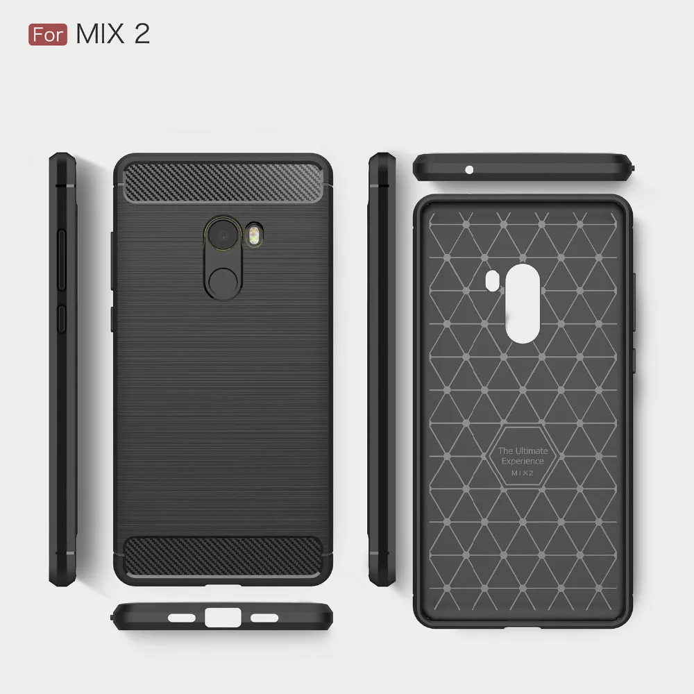 Чехол для Xiaomi Mi Mix 2 силиконовый чехол Mix2 чехлы мягкие карбоновые волокна |