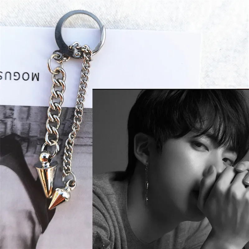 KPOP DNA Корейские панк серьги Mujer Moda модные ювелирные изделия Bangtan Boys альбом V