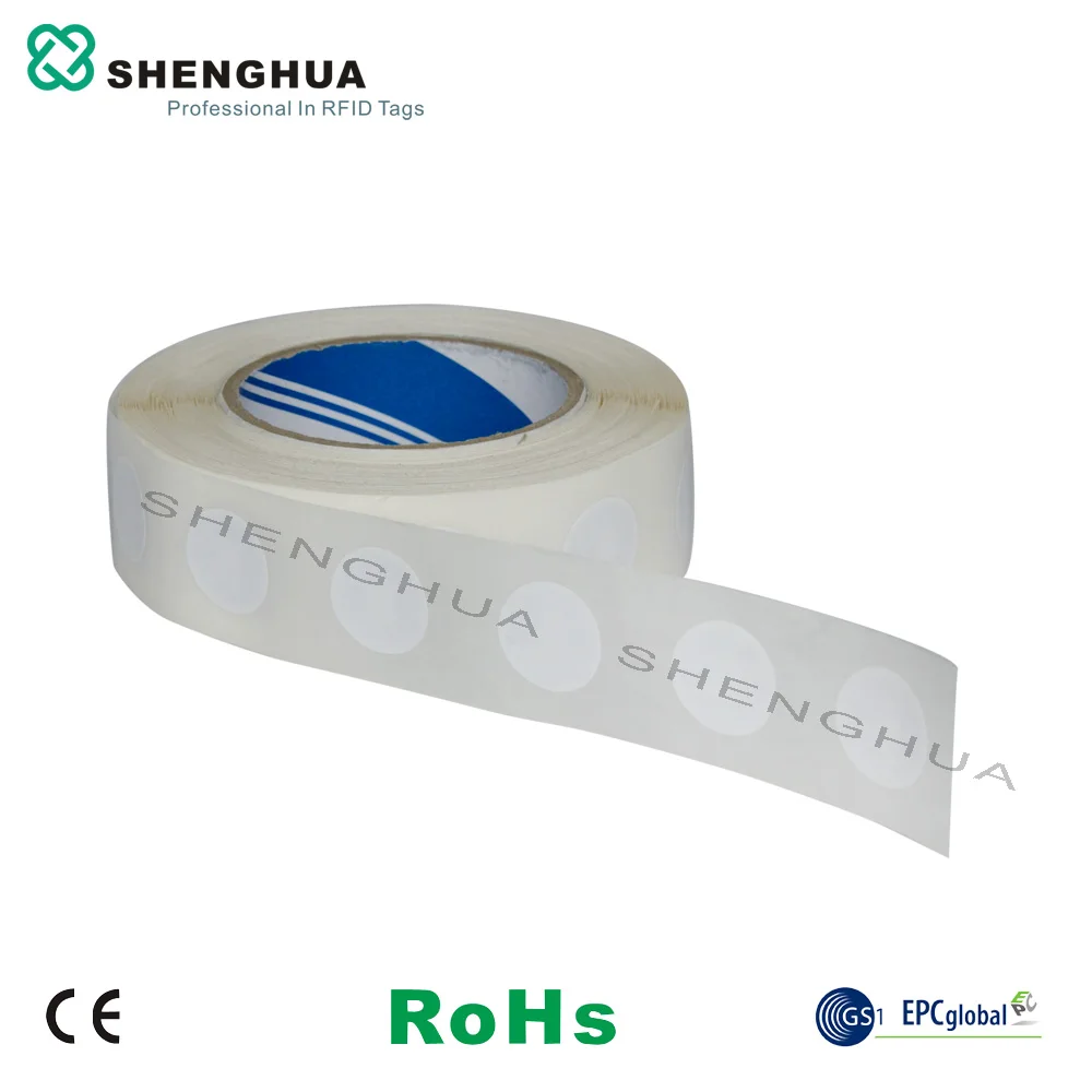

2000pcs/roll Programmable NFC Tags Sticker 13.56MHz HF Passive Label Round Diam 25mm Keychain Disposable For Access Control